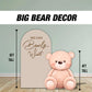 Teddy Bear Bearly Wait Backdrop - Big Bear Cutout for Baby Showers - EzCutoutz