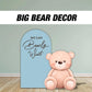 Teddy Bear Bearly Wait Backdrop - Big Bear Cutout for Baby Showers - EzCutoutz