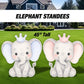 Elephant babyshower decor, baby elephant cutouts, lawn signs, yard sign, backdrop centerpieces, high res - EzCutoutz