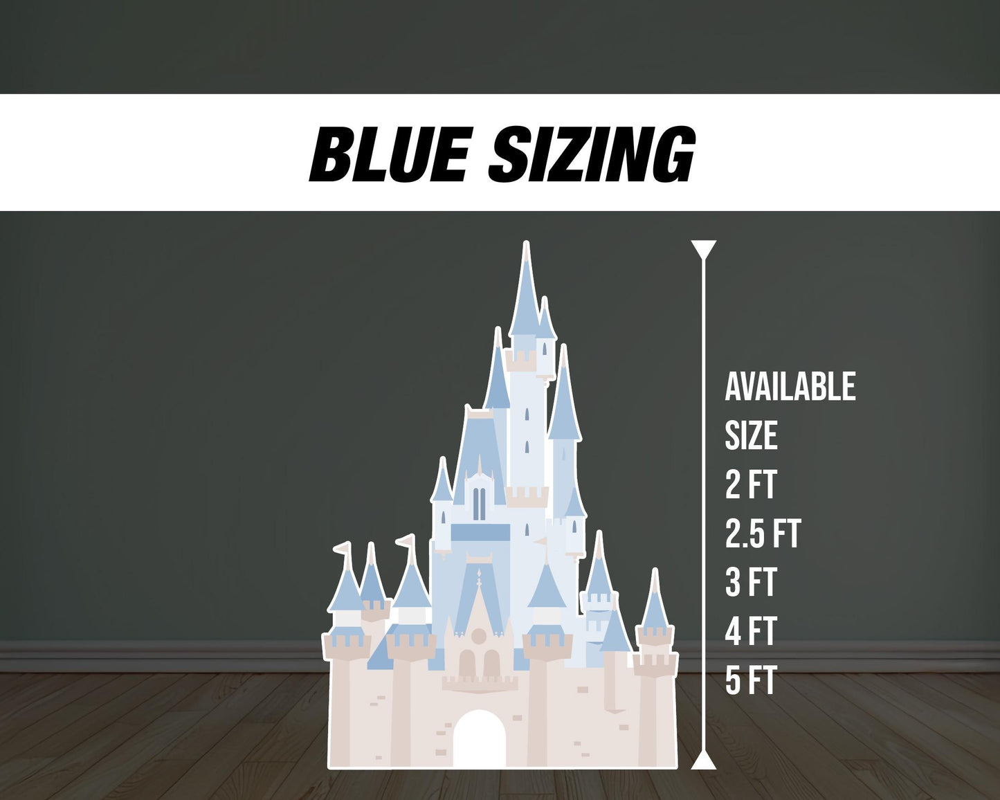 Pastel Castle Cutout Princess Castle, pink blue castle, lawn signs, yard sign, backdrop centerpieces, high res - EzCutoutz
