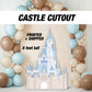 Pastel Castle Cutout Princess Castle, pink blue castle, lawn signs, yard sign, backdrop centerpieces, high res - EzCutoutz
