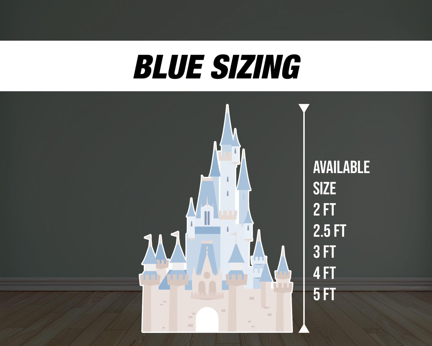 Pastel Castle Cutout Princess Castle, pink blue castle, lawn signs, yard sign, backdrop centerpieces, high res - EzCutoutz