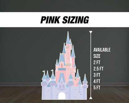 Pastel Castle Cutout Princess Castle, pink blue castle, lawn signs, yard sign, backdrop centerpieces, high res - EzCutoutz