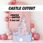Pastel Castle Cutout Princess Castle, pink blue castle, lawn signs, yard sign, backdrop centerpieces, high res - EzCutoutz