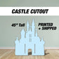 Pastel Castle Cutout Princess Castle, pink blue castle, lawn signs, yard sign, backdrop centerpieces, high res - EzCutoutz