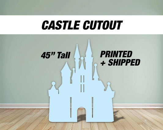 Pastel Castle Cutout Princess Castle, pink blue castle, lawn signs, yard sign, backdrop centerpieces, high res - EzCutoutz