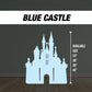 Pastel Castle Cutout Princess Castle, pink blue castle, lawn signs, yard sign, backdrop centerpieces, high res - EzCutoutz