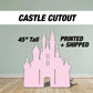 Pastel Castle Cutout Princess Castle, pink blue castle, lawn signs, yard sign, backdrop centerpieces, high res - EzCutoutz