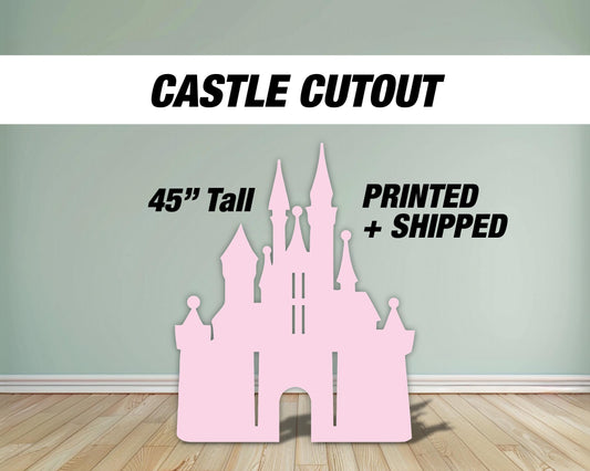 Pastel Castle Cutout Princess Castle, pink blue castle, lawn signs, yard sign, backdrop centerpieces, high res - EzCutoutz