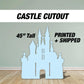Pastel Castle Cutout Princess Castle, pink blue castle, lawn signs, yard sign, backdrop centerpieces, high res - EzCutoutz