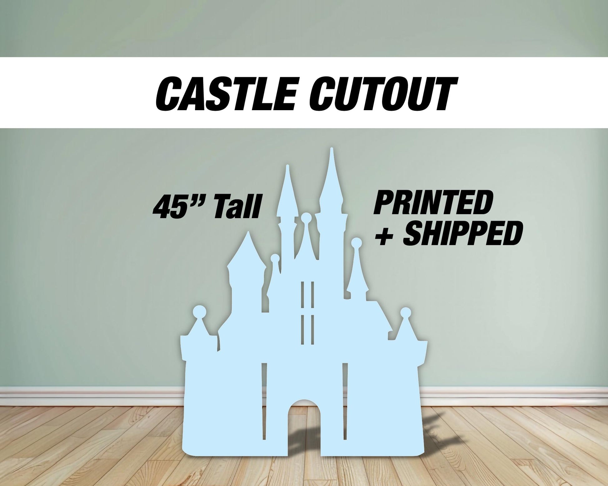 Pastel Castle Cutout Princess Castle, pink blue castle, lawn signs, yard sign, backdrop centerpieces, high res - EzCutoutz