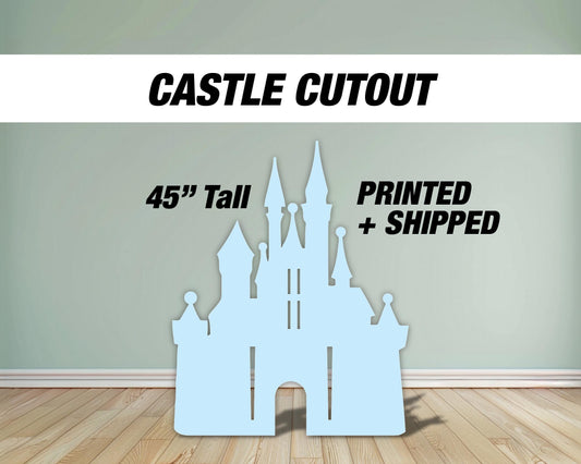 Pastel Castle Cutout Princess Castle, pink blue castle, lawn signs, yard sign, backdrop centerpieces, high res - EzCutoutz