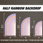 Large Rainbow Backdrop Pastel Backdrops with stands, NOT fabric. 4mm coroplast backdrop - EzCutoutz