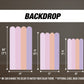 Large Rainbow Backdrop Pastel Backdrops with stands, NOT fabric. 4mm coroplast backdrop - EzCutoutz