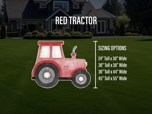 BIG Tractor Farm Tractor Cutouts cute watercolor farm Cutouts centerpieces farm truck standee, farm themed Party Decor, baby shower - EzCutoutz