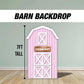 Farm Barn Backdrop Panel Pastel farm panel standee, farm themed Party Decor, baby shower, first birthday, rigid board with stand, NOT fabric - EzCutoutz