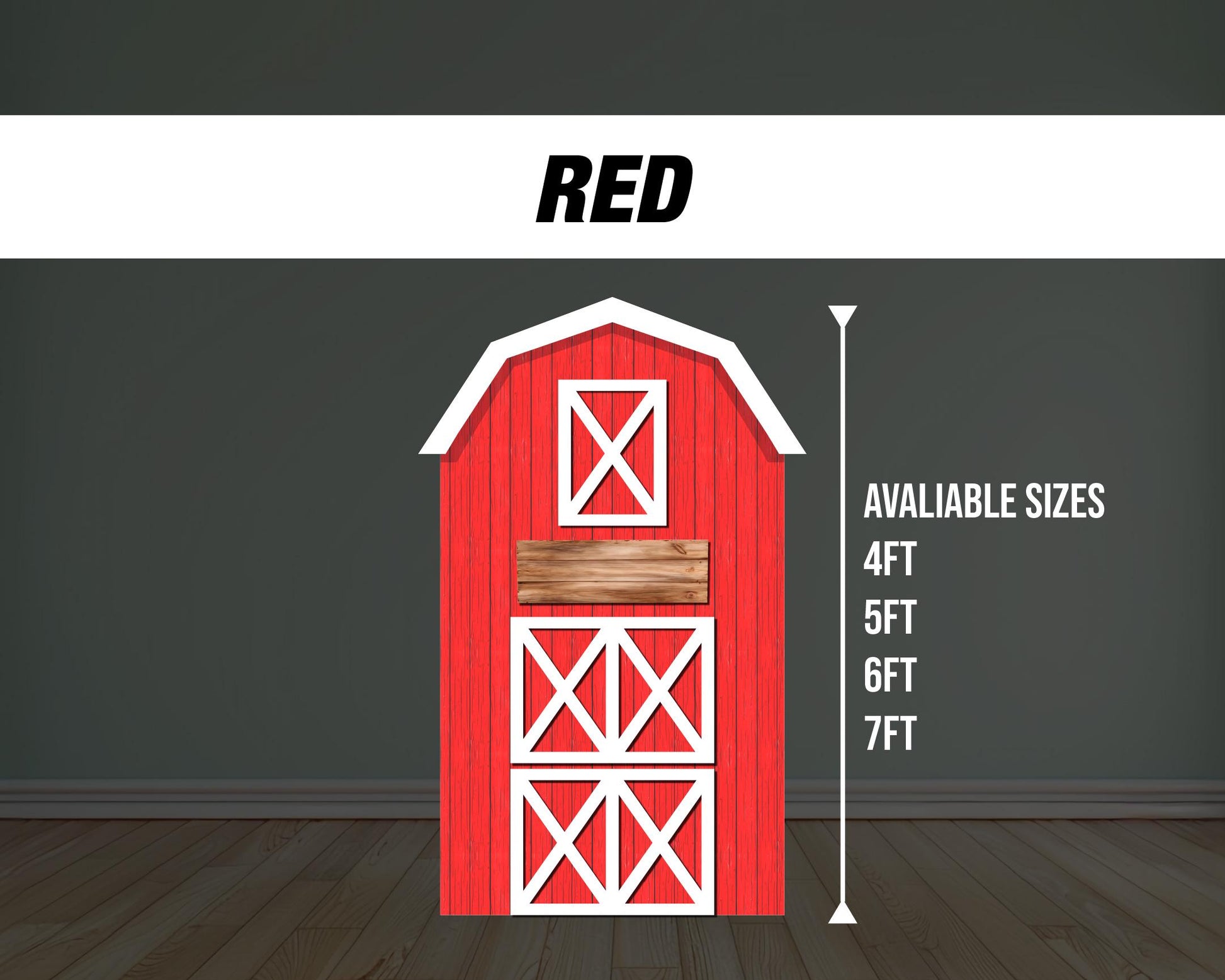 Farm Barn Backdrop Panel Pastel farm panel standee, farm themed Party Decor, baby shower, first birthday, rigid board with stand, NOT fabric - EzCutoutz