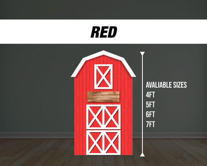 Farm Barn Backdrop Panel Pastel farm panel standee, farm themed Party Decor, baby shower, first birthday, rigid board with stand, NOT fabric - EzCutoutz