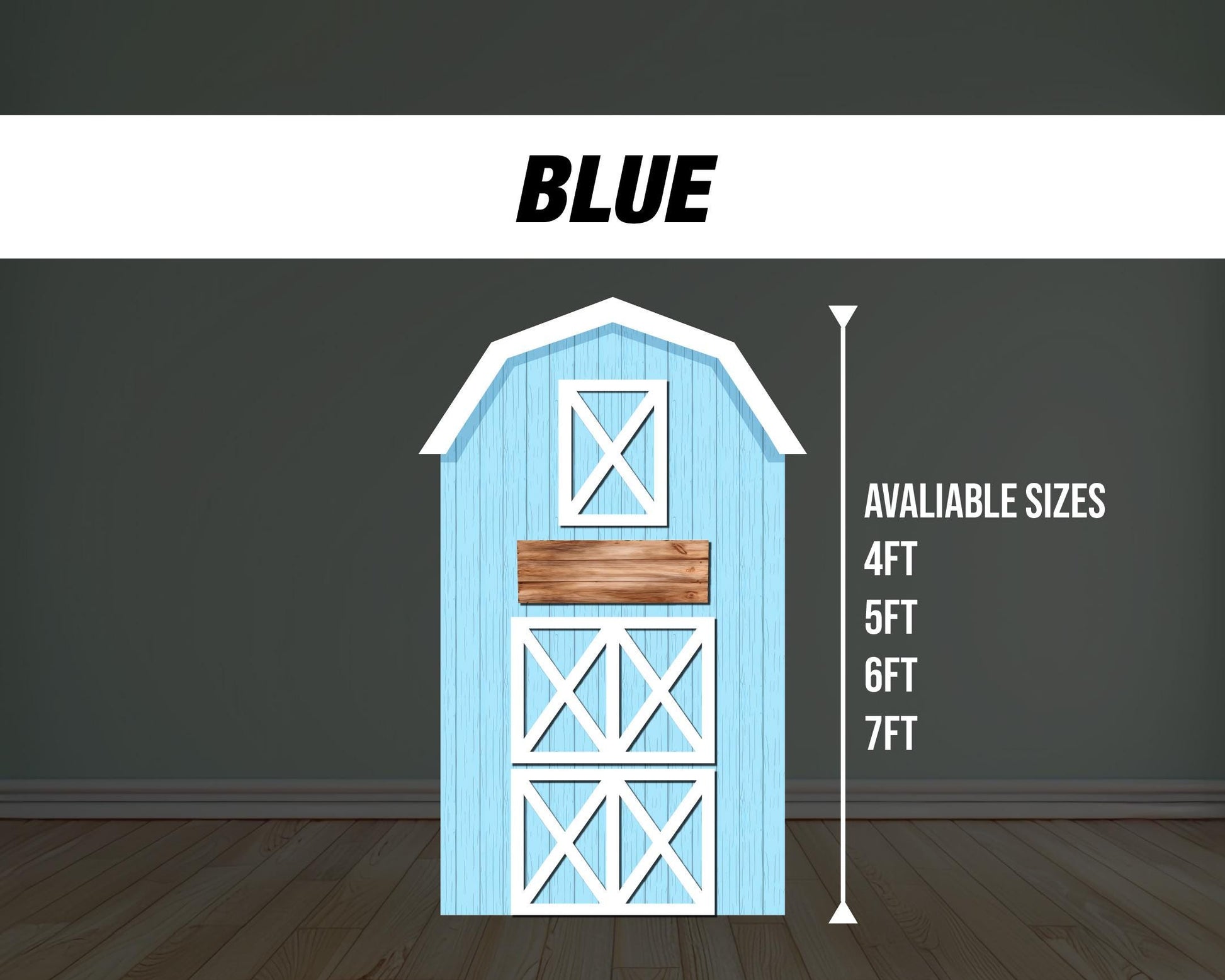 Farm Barn Backdrop Panel Pastel farm panel standee, farm themed Party Decor, baby shower, first birthday, rigid board with stand, NOT fabric - EzCutoutz