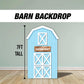 Farm Barn Backdrop Panel Pastel farm panel standee, farm themed Party Decor, baby shower, first birthday, rigid board with stand, NOT fabric - EzCutoutz