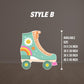 Big Roller Skates, groovy rollerskates themed retro, centerpieces, cutouts decoration, high resolution - EzCutoutz
