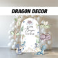 Dragon cutouts dragon themed baby shower backdrop, a little dragon is on the way cute watercolor dragons centerpieces standee birthday party - EzCutoutz