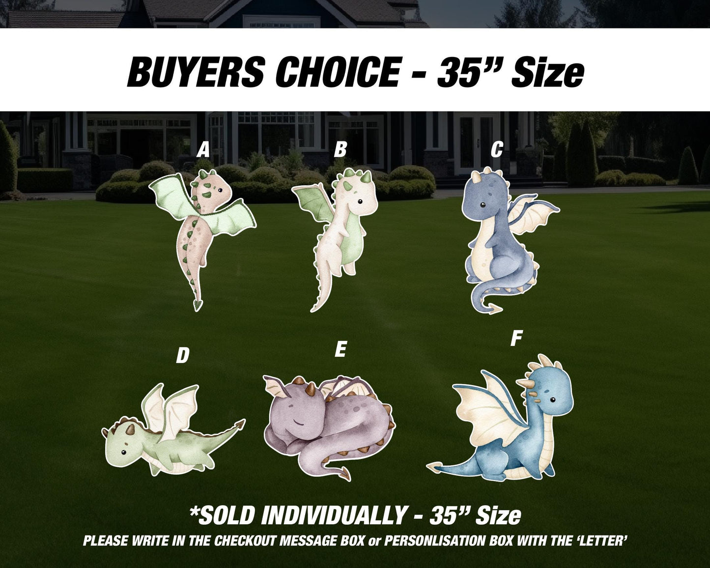 Dragon cutouts yard sign lawn sign, a little dragon themed baby shower backdrop, cute watercolor dragons centerpieces standee birthday party - EzCutoutz