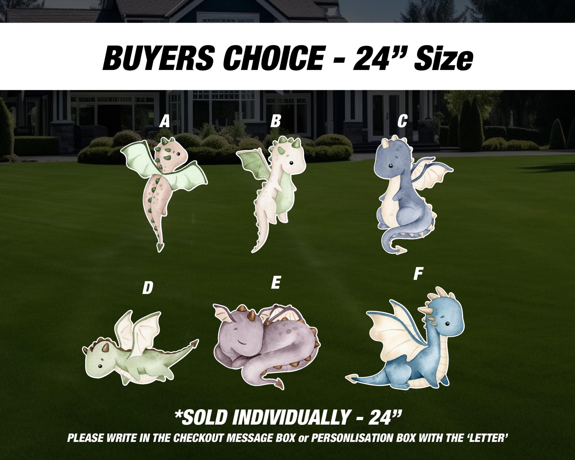Dragon cutouts yard sign lawn sign, a little dragon themed baby shower backdrop, cute watercolor dragons centerpieces standee birthday party - EzCutoutz