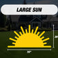 Sun Cutout, large sun decor, here comes the son sun sign, babyshower decor, cutouts, lawn signs, yard sign, backdrop centerpieces, high res - EzCutoutz