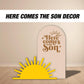 Sun Cutout, large sun decor, here comes the son sun sign, babyshower decor, cutouts, lawn signs, yard sign, backdrop centerpieces, high res - EzCutoutz