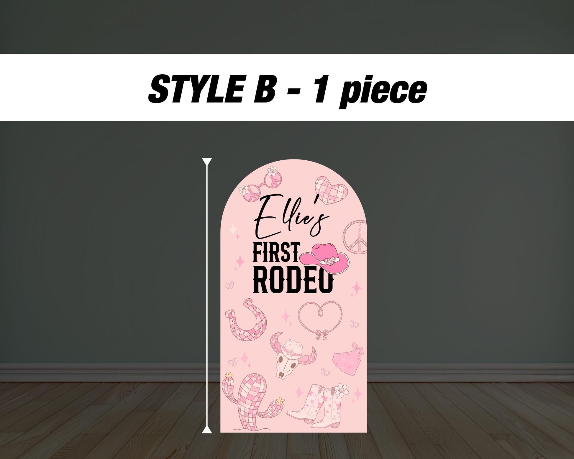 First Rodeo Backdrop with stands. Pink Rodeo, Cowgirl birthday party, rodeo themed event decoration Party Decor Rigid not fabric - EzCutoutz