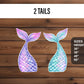Mermaid Tail Cutouts Sea shell birthday under the sea centerpieces ocean themed, mermaid themed Party Decor, table toppers baby shower - EzCutoutz