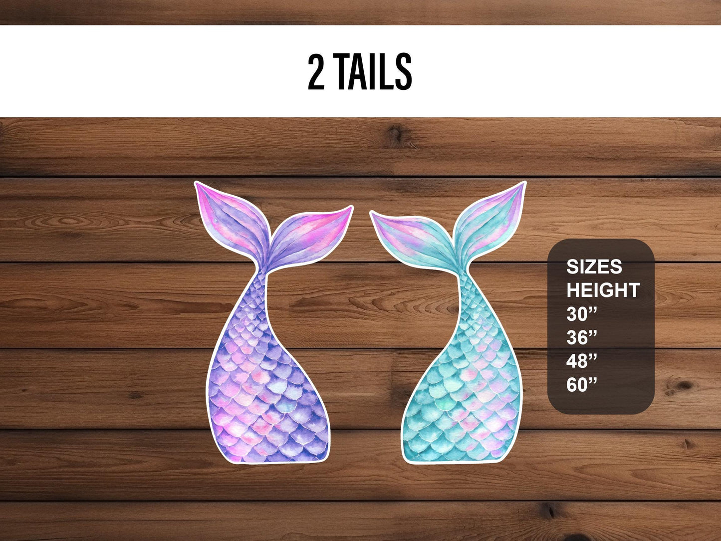 Mermaid Tail Cutouts Sea shell birthday under the sea centerpieces ocean themed, mermaid themed Party Decor, table toppers baby shower - EzCutoutz