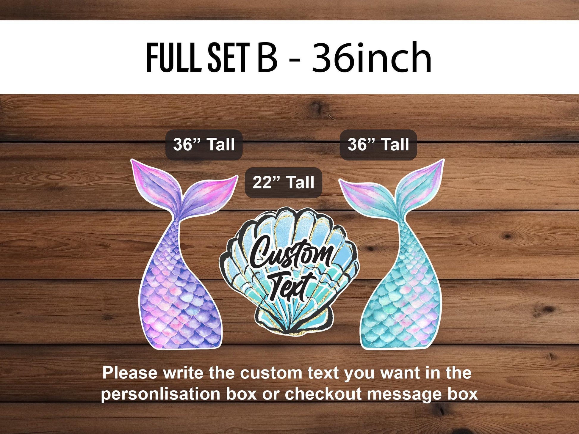 Mermaid Tail Cutouts Sea shell birthday under the sea centerpieces ocean themed, mermaid themed Party Decor, table toppers baby shower - EzCutoutz