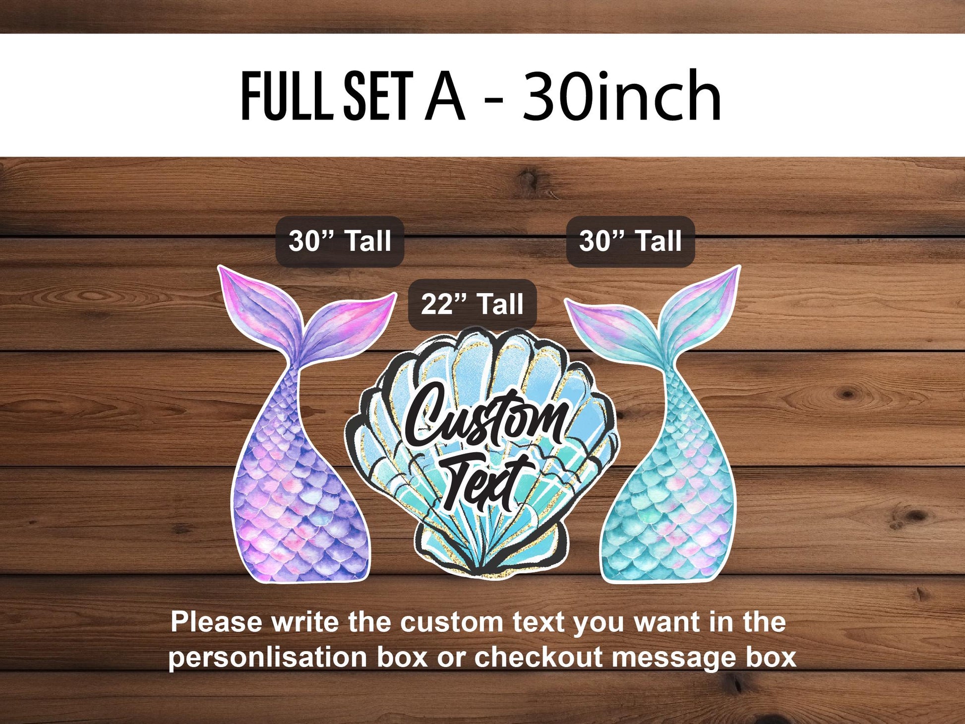 Mermaid Tail Cutouts Sea shell birthday under the sea centerpieces ocean themed, mermaid themed Party Decor, table toppers baby shower - EzCutoutz