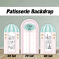 Patisserie Backdrop cafe party, paris french bakery, Prop standee, babyshower, bridal shower, storefront, rigid board, not fabric. high res - EzCutoutz