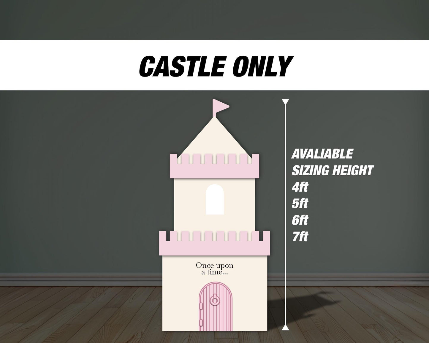 Pastel Castle Cutout Princess Castle, pink blue castle, lawn signs, yard sign, backdrop centerpieces, high res - EzCutoutz
