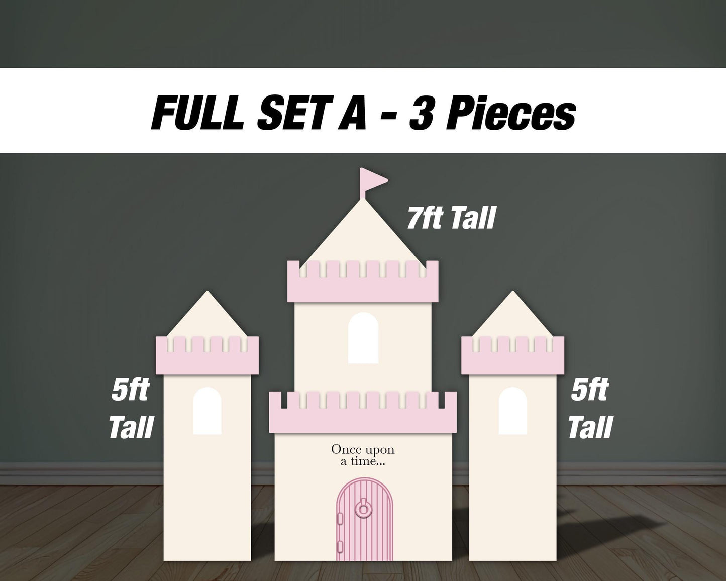 Pastel Castle Cutout Princess Castle, pink blue castle, lawn signs, yard sign, backdrop centerpieces, high res - EzCutoutz