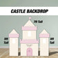 Pastel Castle Cutout Princess Castle, pink blue castle, lawn signs, yard sign, backdrop centerpieces, high res - EzCutoutz