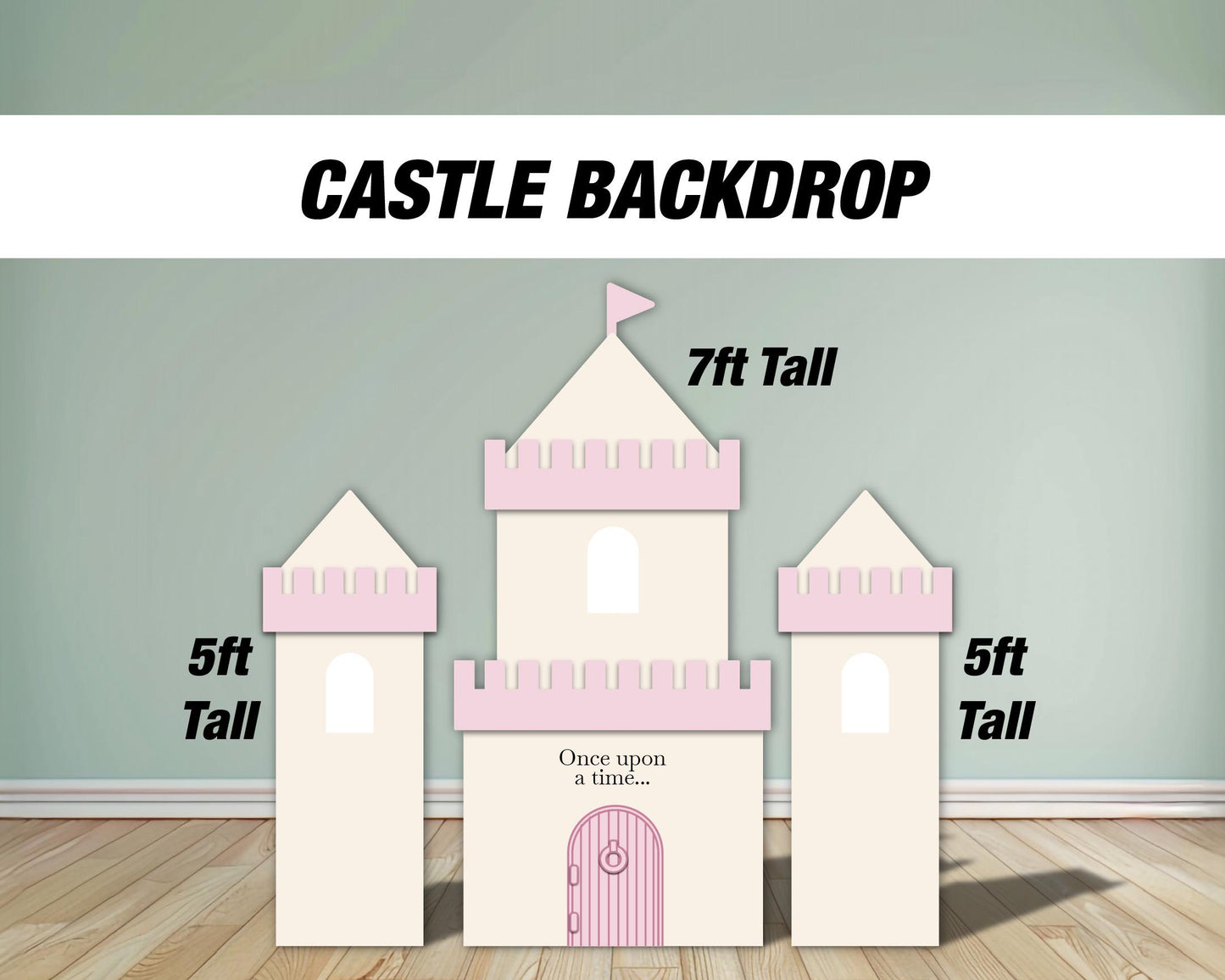 Pastel Castle Cutout Princess Castle, pink blue castle, lawn signs, yard sign, backdrop centerpieces, high res - EzCutoutz