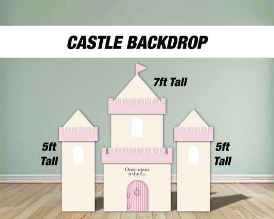 Pastel Castle Cutout Princess Castle, pink blue castle, lawn signs, yard sign, backdrop centerpieces, high res - EzCutoutz