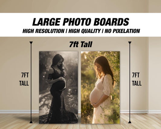 BIG Baby shower photo board Oh baby backdrop, baby bump photo board, large Pregnancy photograph celebration milestone rigid board with stand - EzCutoutz