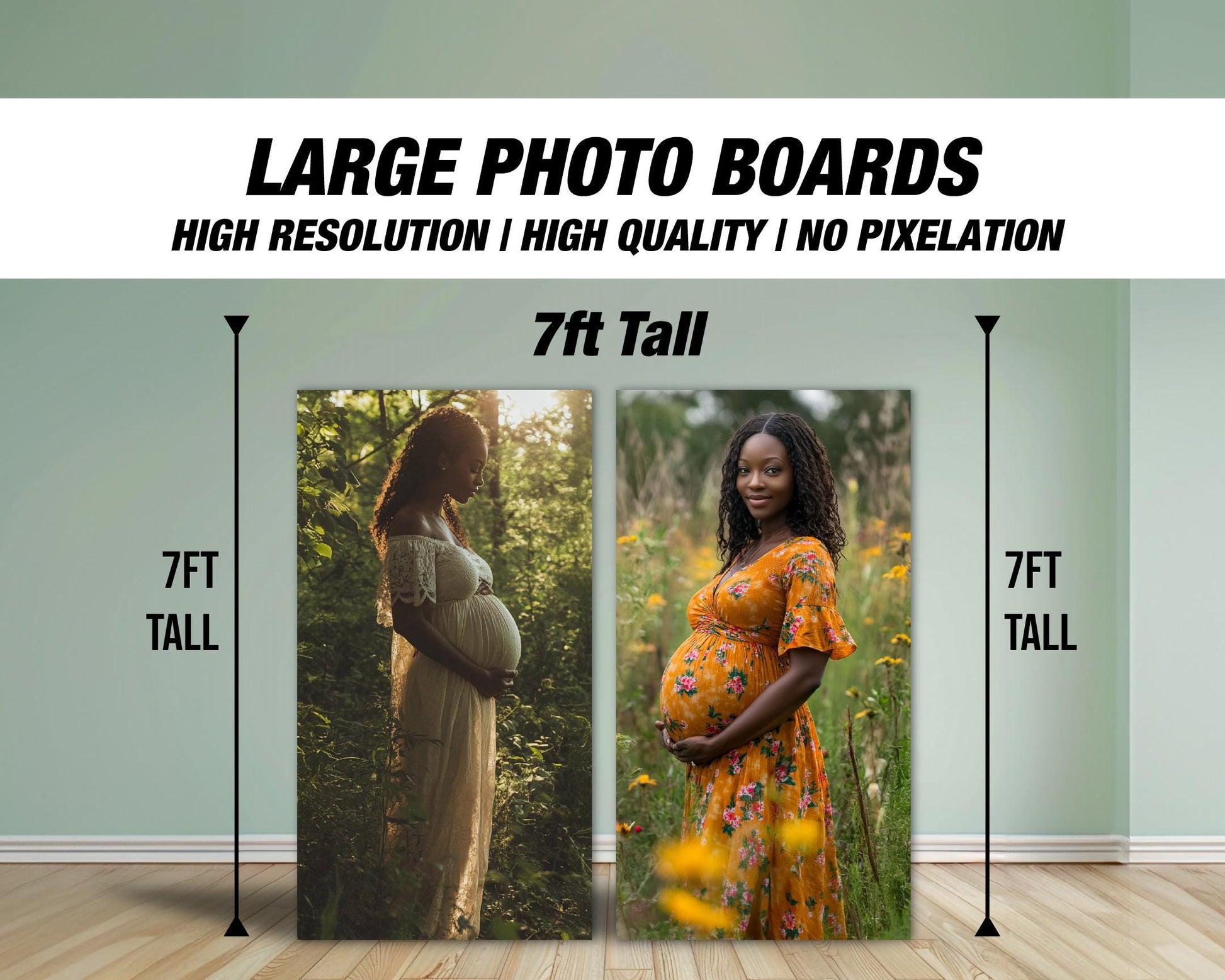 BIG Baby shower photo board Oh baby backdrop, baby bump photo board, large Pregnancy photograph celebration milestone rigid board with stand - EzCutoutz