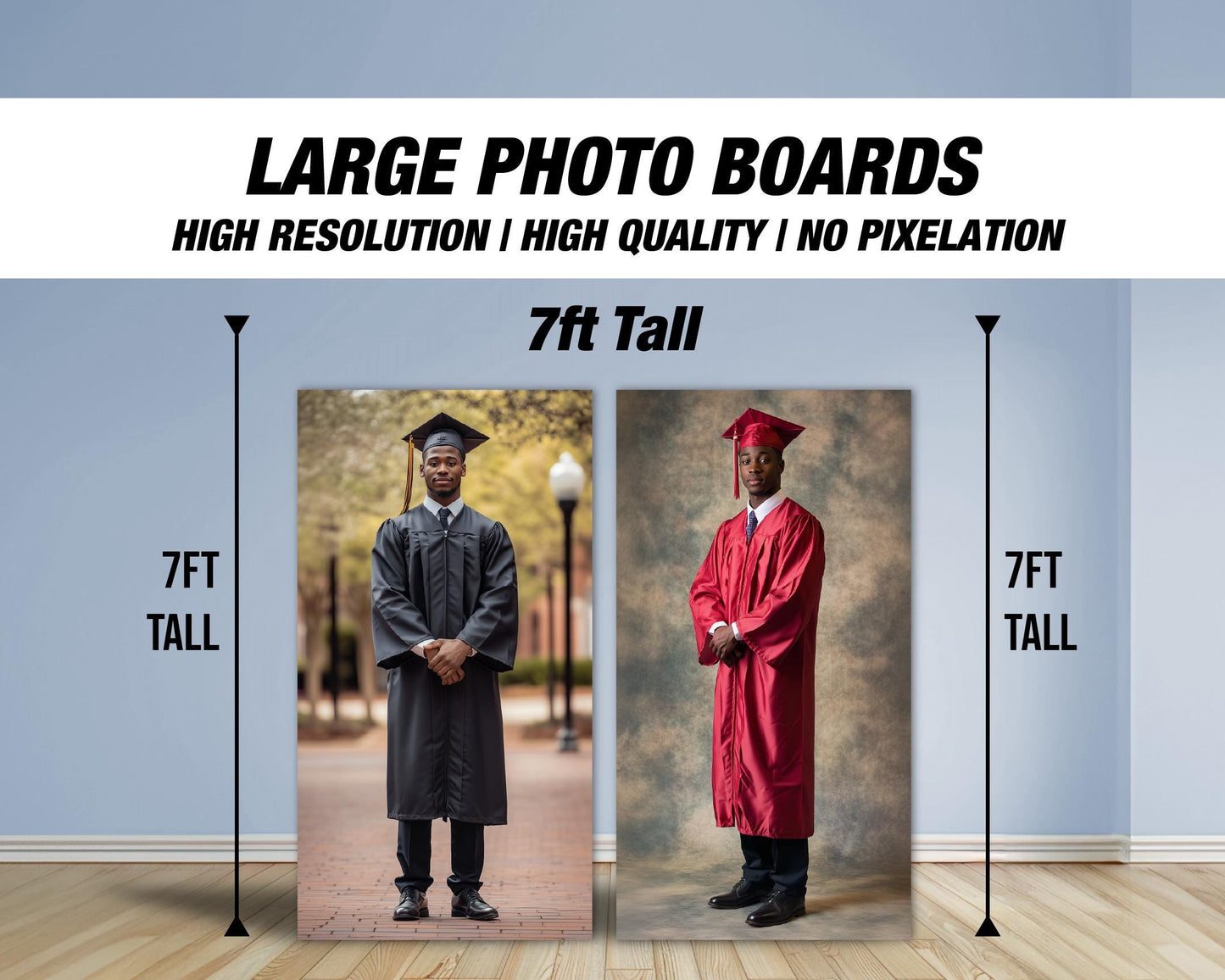 BIG Graduation photo board, class of 2025 grad backdrop, graduate photo board, graduate big photograph celebration rigid board with stands - EzCutoutz
