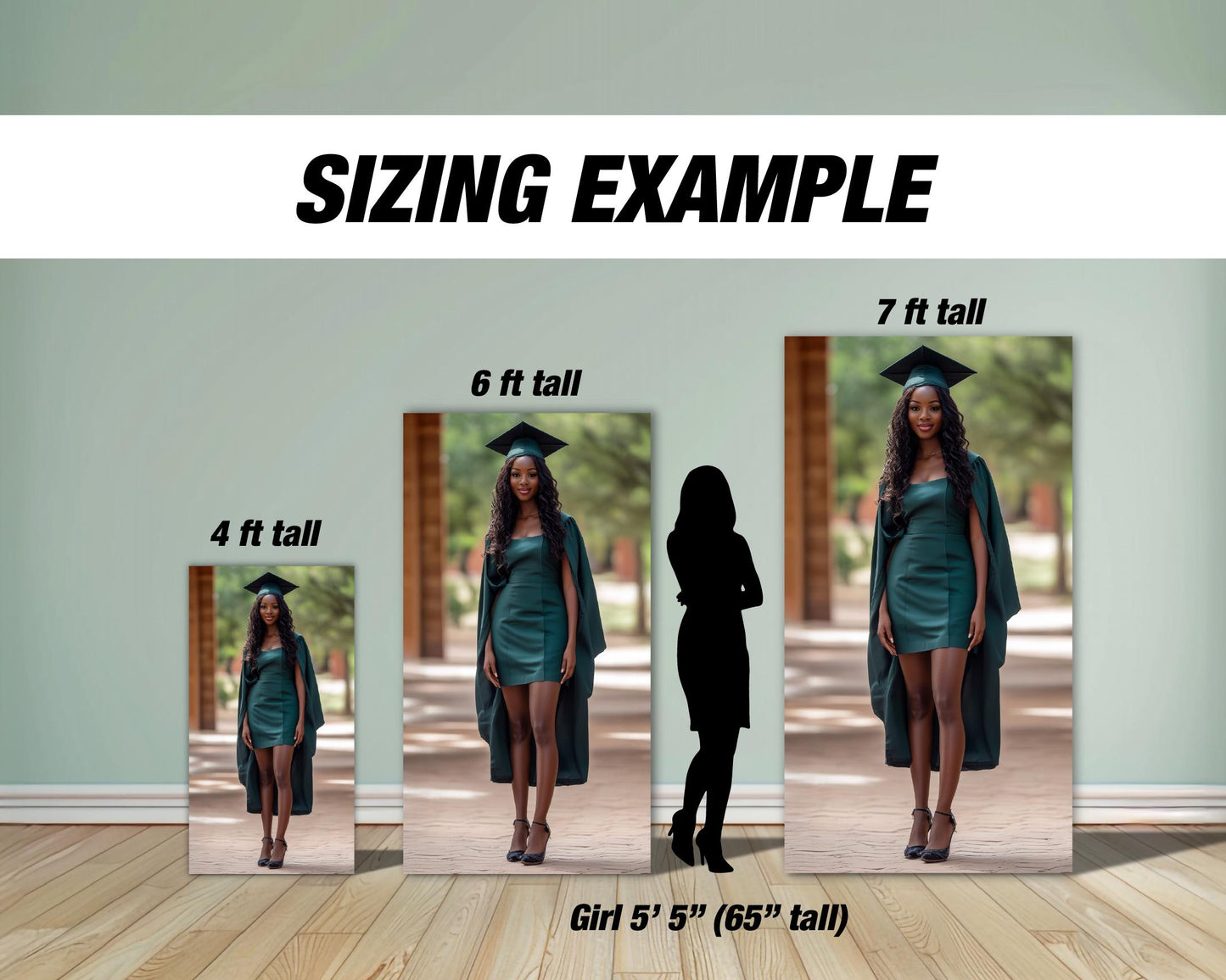 BIG Graduation photo board, class of 2025 grad backdrop, graduate photo board, graduate big photograph celebration rigid board with stands - EzCutoutz