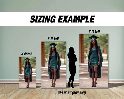 BIG Graduation photo board, class of 2025 grad backdrop, graduate photo board, graduate big photograph celebration rigid board with stands - EzCutoutz