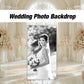 Wedding photo board, wedding backdrop, bridal photo board backdrop, blue arch, bridal shower, birthday backdrop, rigid board with stands - EzCutoutz
