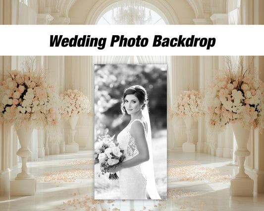 Wedding photo board, wedding backdrop, bridal photo board backdrop, blue arch, bridal shower, birthday backdrop, rigid board with stands - EzCutoutz