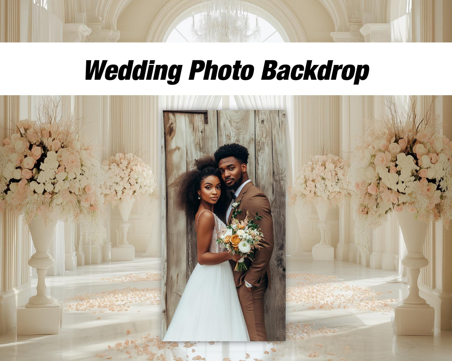 Wedding photo board, wedding backdrop, bridal photo board backdrop, blue arch, bridal shower, birthday backdrop, rigid board with stands - EzCutoutz