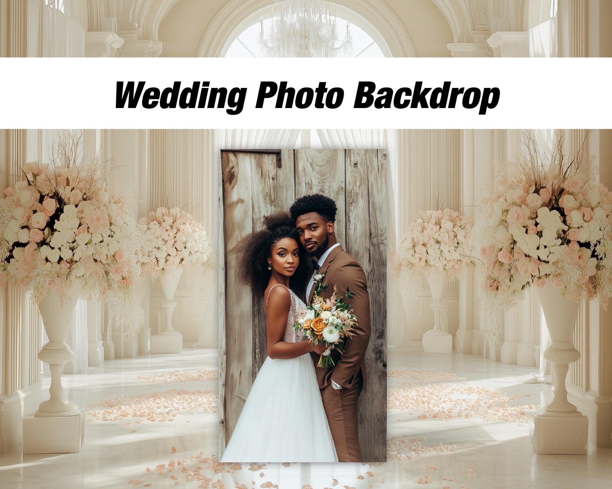 Wedding photo board, wedding backdrop, bridal photo board backdrop, blue arch, bridal shower, birthday backdrop, rigid board with stands - EzCutoutz